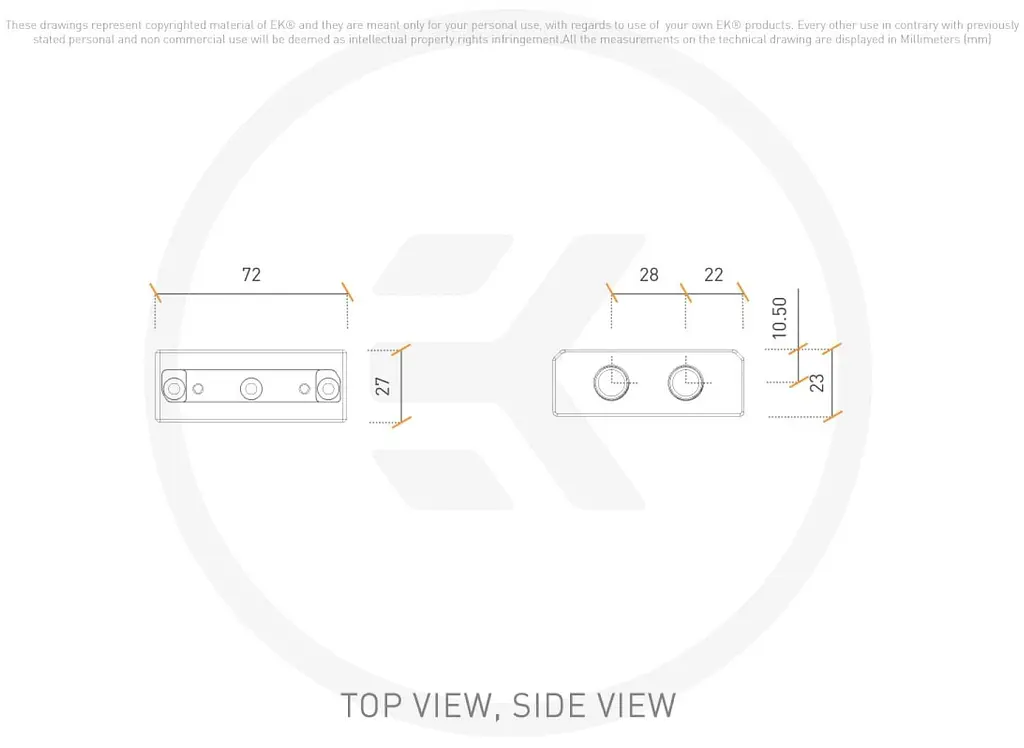 Термінал EKWB EK-Quantum Scalar2 Strix/TUF Terminal - Plexi (3831109903438) - фото 3