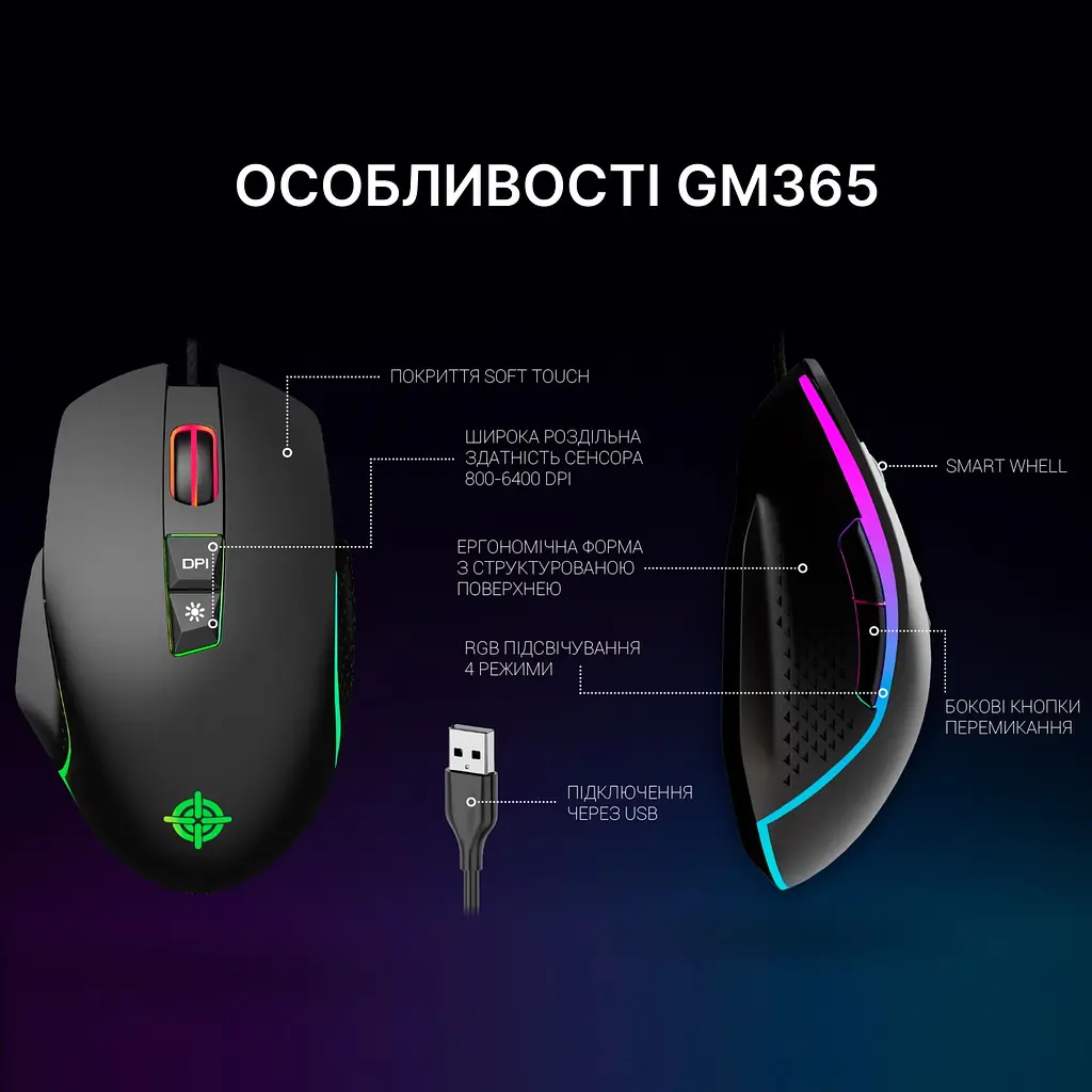 Мышь GamePro Nitro USB (GM365) - фото 5