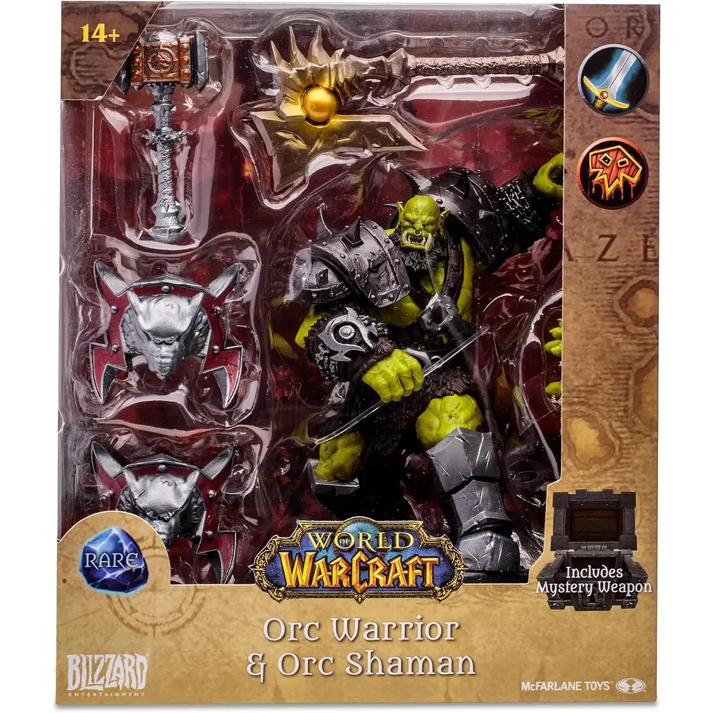 Фигурка McFarlane Варкрафт Мир Военного Ремесла Орк World of Warcraft Orc Warrior and Shaman 17 см MF WOW O - фото 5