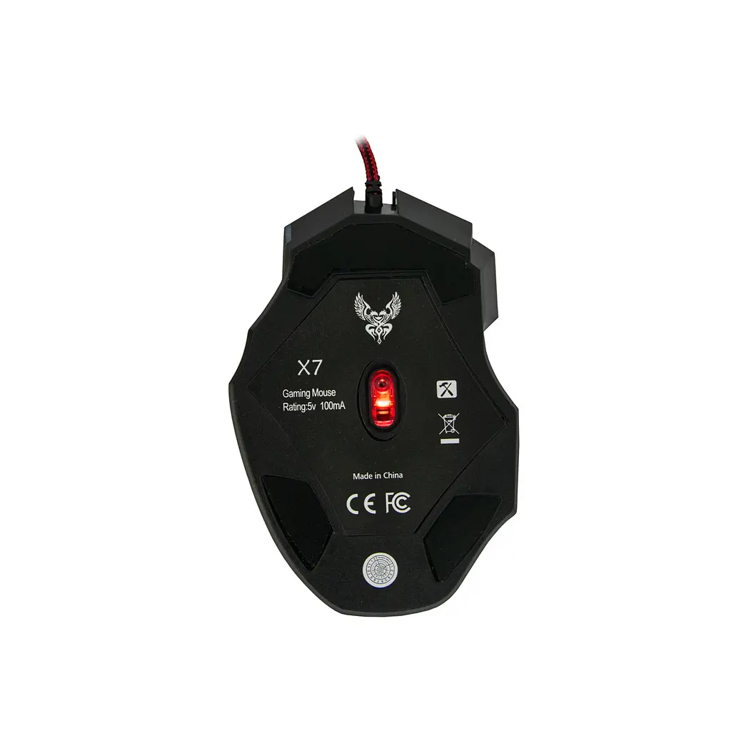 Ігрова миша c підсвічуванням геймерські миші провідні USB Gaming Mouse X7 RGB 4800 dpi - фото 6