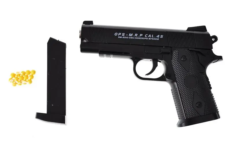 Іграшковий пістолет металевий на кульках кульки Airsoft Gun CYMA ZM20, коробка передач. 15х3х10см - фото 3