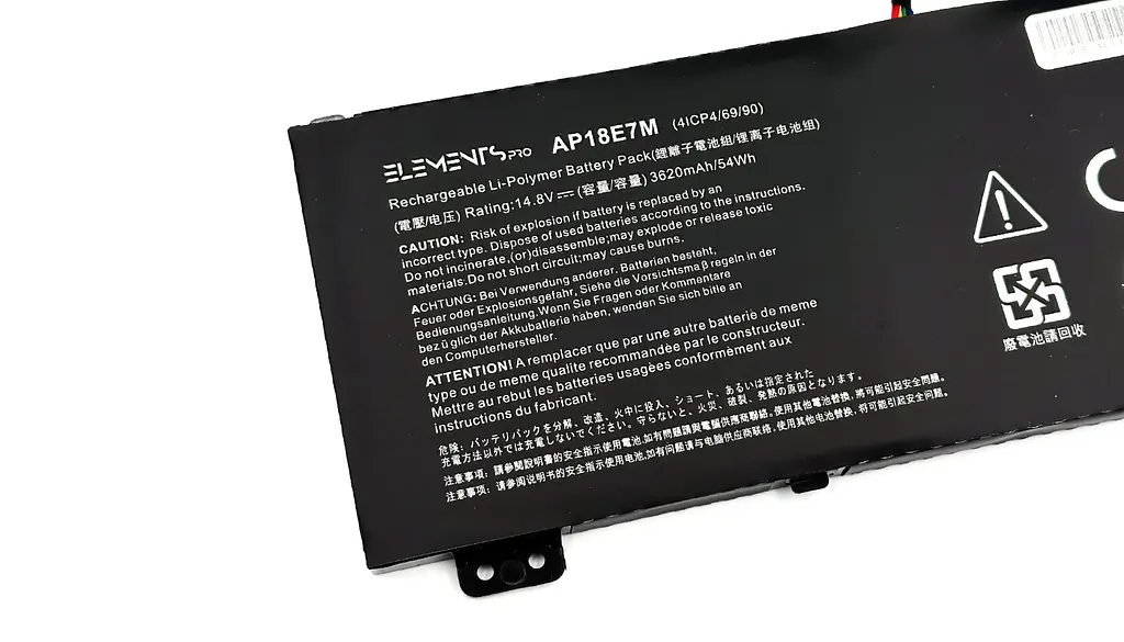 Акумулятор для Acer Aspire 7 A715-74 Nitro 5 AN515-43 AN517-52 7 AN715-51 Predator Helios 300 PH315-52 14.8V 3620 mAh (AP18E7M-4S1P-3600) - фото 2