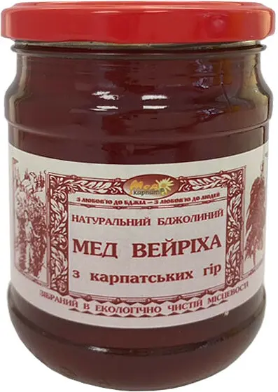 Мед бджолиний натуральний "Вейріха-мед" 350грам Мед Карпат