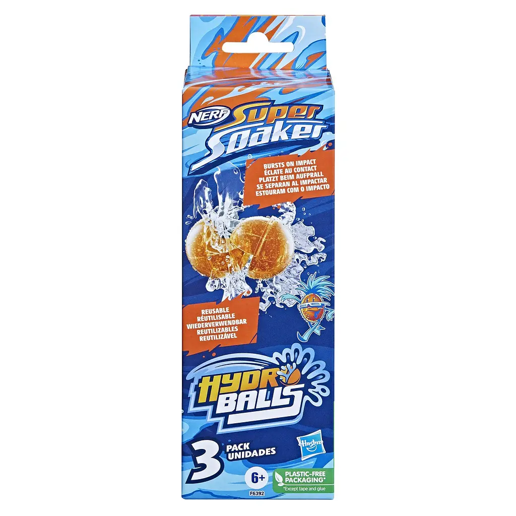 Водяні бомбочки Hasbro Nerf Super Soaker Hydro Balls 3-Pack, помаранчеві, 3 шт. (F6392) - фото 2