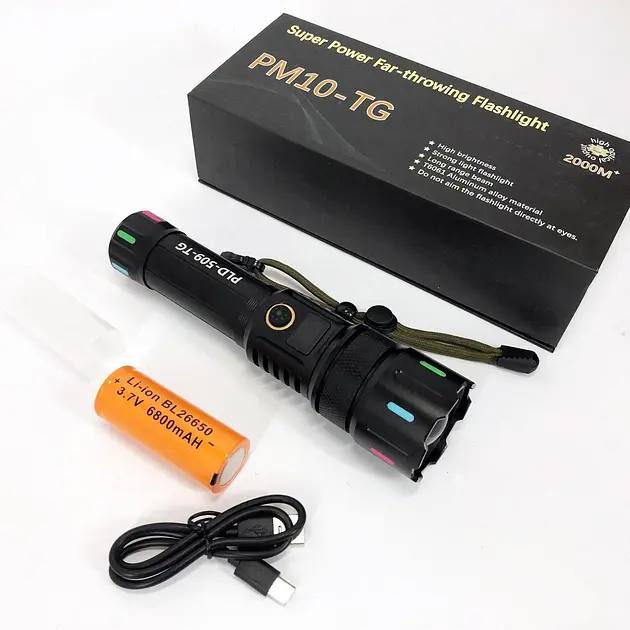 Ліхтар NIGHT VISION FLUORESCENCE XPRO CB-A280-TG з потужним білим і червоним COB LED, Li-Ion акумулятор, Power Bank, ЗУ Type-C, магніт, zoom (47159-A282_312) - фото 11