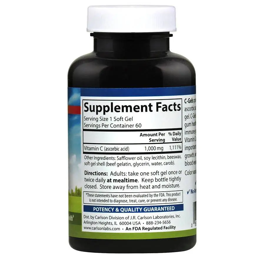 Вітаміни та мінерали Carlson Labs C-Gels, 60 капсул - фото 2
