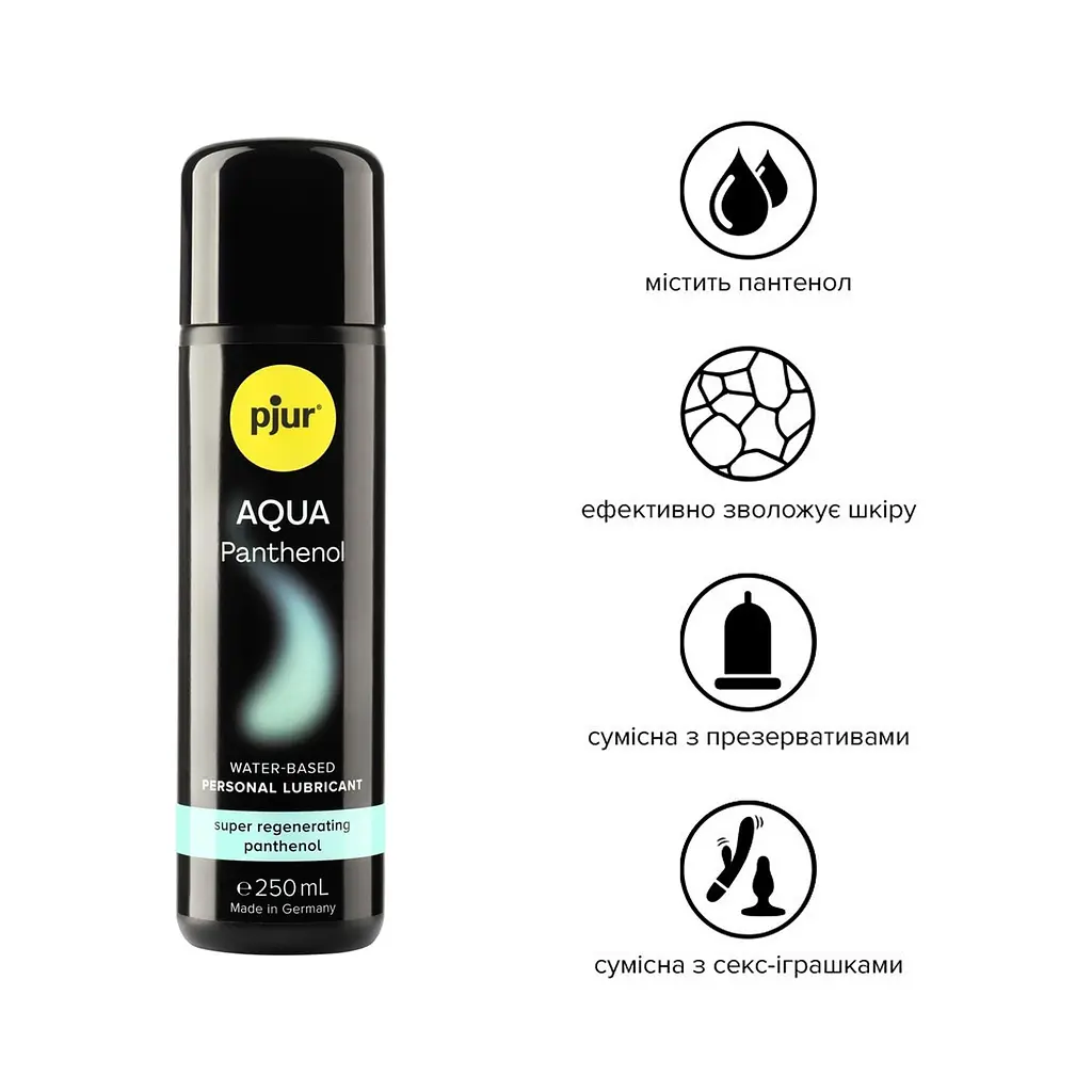 Лубрикант на водній основі pjur Aqua Panthenol 250 мл з пантенолом, догляд та зволоження - фото 2