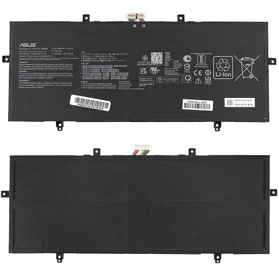 Батарея для ноутбука Asus C22N2107 (ZenBook UX3402ZA) 7.74V 9700mA 75Wh Чорний (0B200-04160000) - фото 2