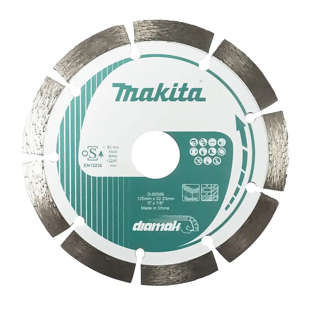 Диск алмазний сегментний по бетону 125 х 22.23 (20) мм Makita Diamak D-80086