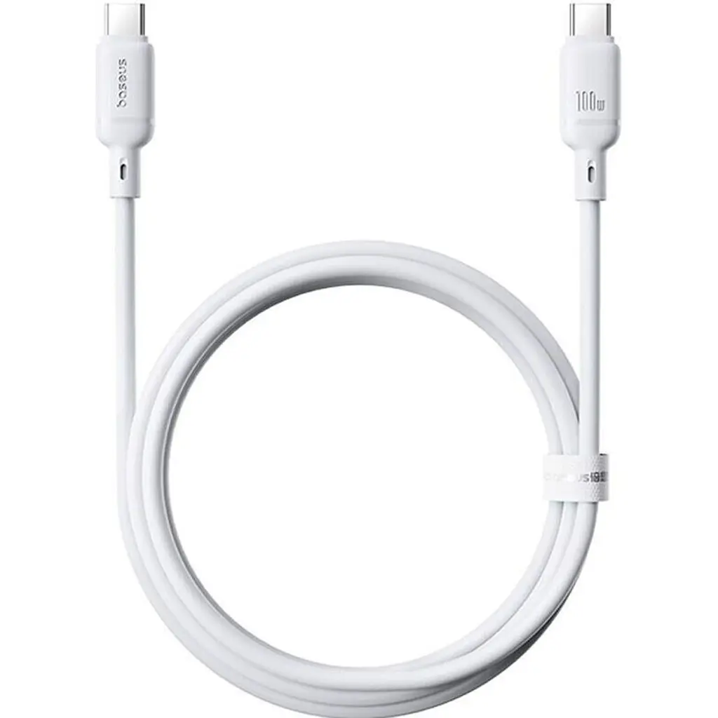 Кабель Baseus Silky Series Type-C to Type-C 100W 1m White (P10377704213-00) [141245] - фото 2
