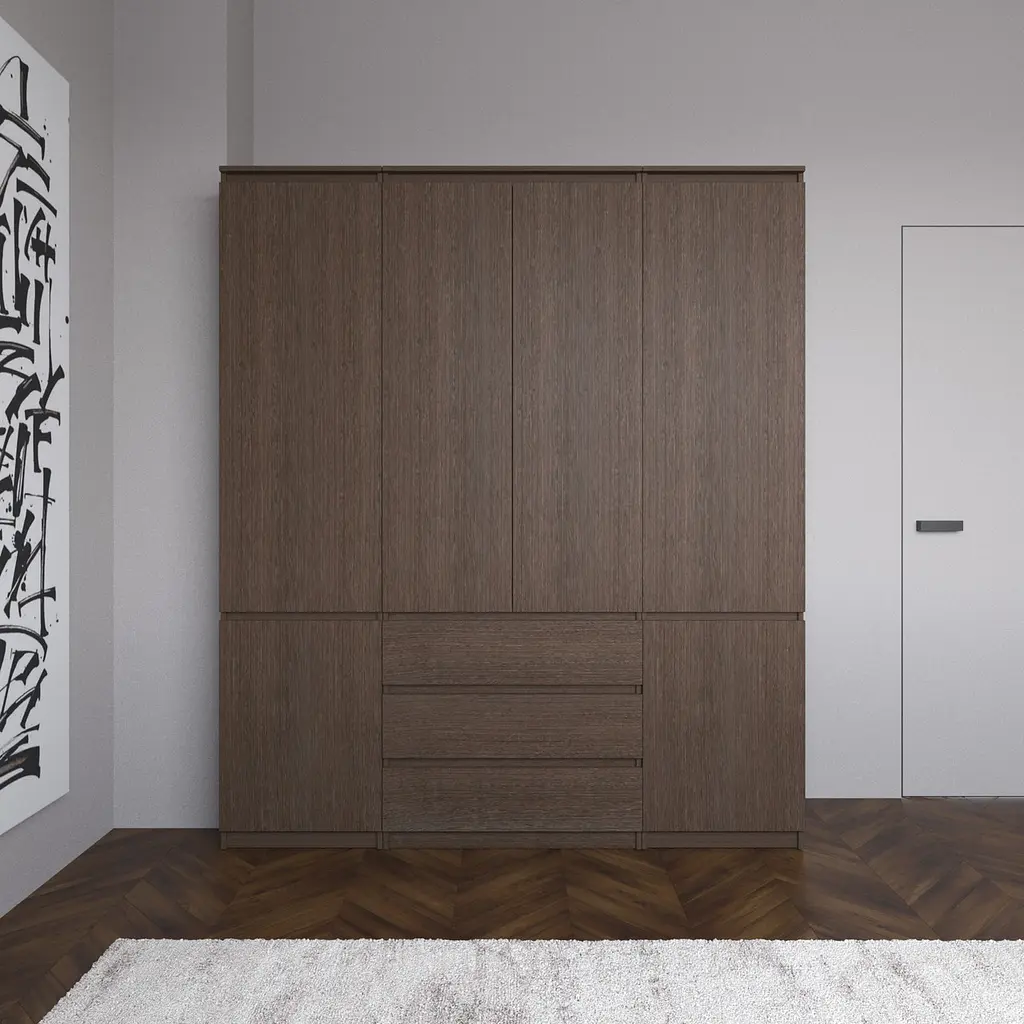 Шафа для одягу Vays зі штангою та полицями, 3 шухляди, комплект R9+R22-2 - фото 6