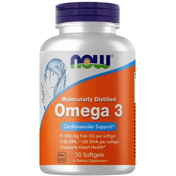 Жирні кислоти NOW Omega-3, 30 капсул - фото 1