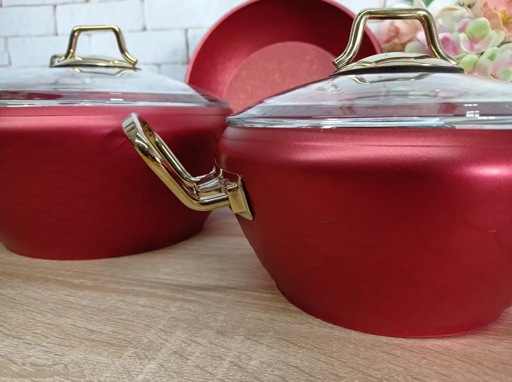 Набір посуду O.M.S.Collection 3058G Red 7 предметів - фото 6