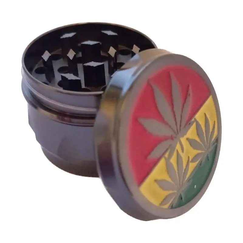 Гриндер для подрібнення тютюну Ashtray HL-200 Коноплі Black (10874) - фото 2