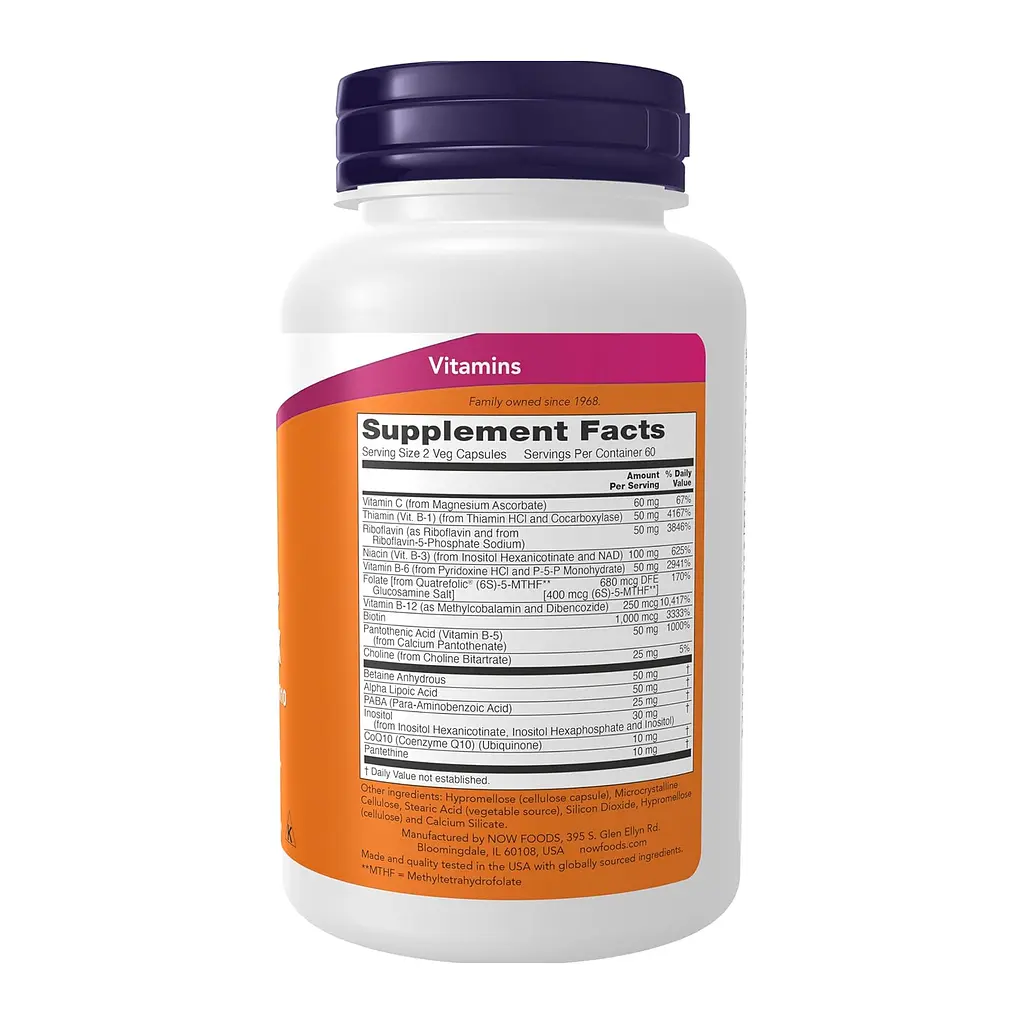 Вітамінний комплекс Coenzyme B-Complex With Alpha Lipoic Acid and CoQ10 - 120 vcaps - фото 2