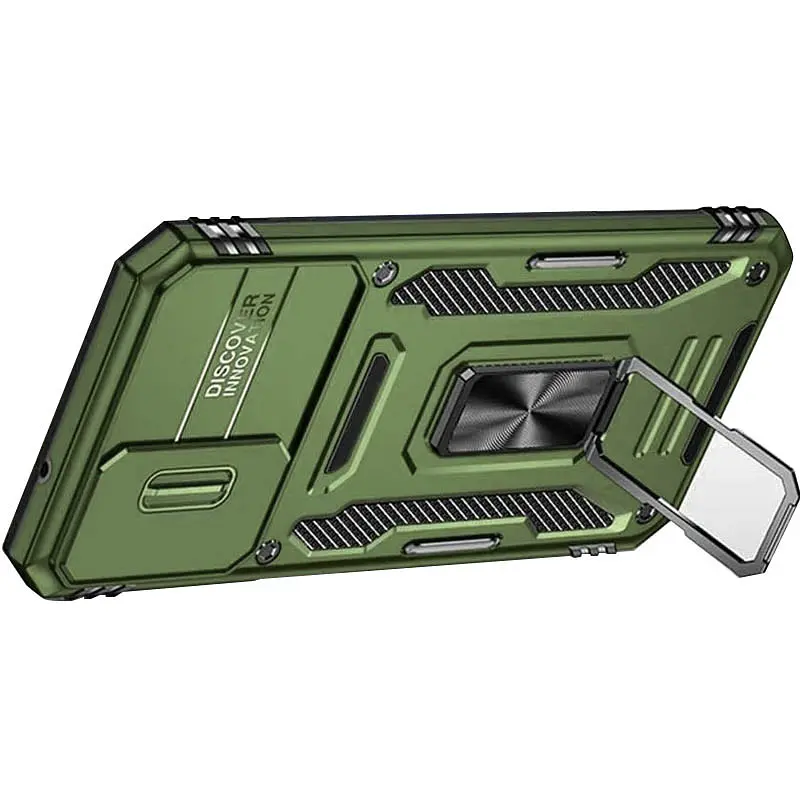Ударостійкий чохол Camshield Army Ring для Samsung Galaxy S23 FE Оливковий / Army Green - фото 2