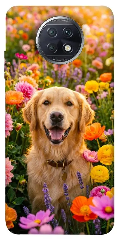 TPU чохол Demsky Flowery labrador для Xiaomi Redmi Note 9 5G / Note 9T