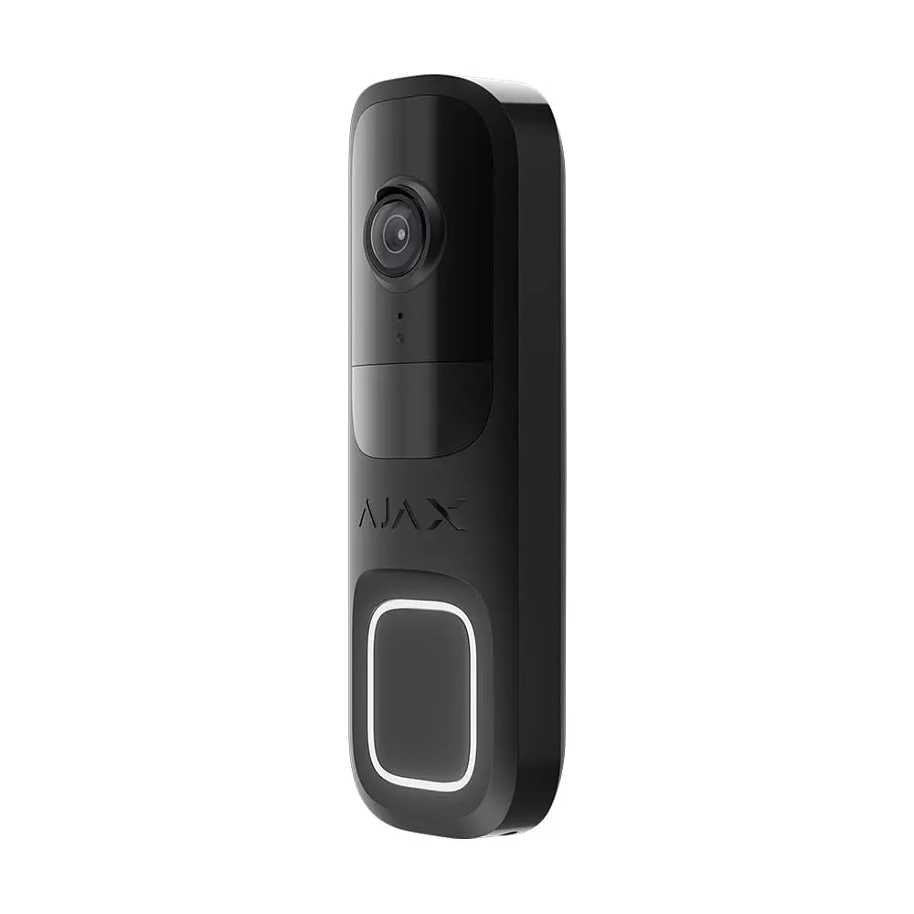 Відеодзвінок з WiFi 4Mp Ajax DoorBell Black із вбудованим штучним інтелектом та ІЧ датчиком руху (26-00556) - фото 2