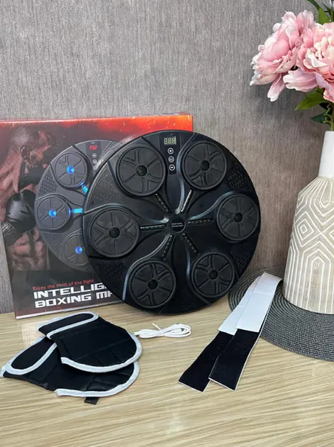 Тренажер для боксу музичний з підсвічуванням та Bluetooth чорний - фото 5