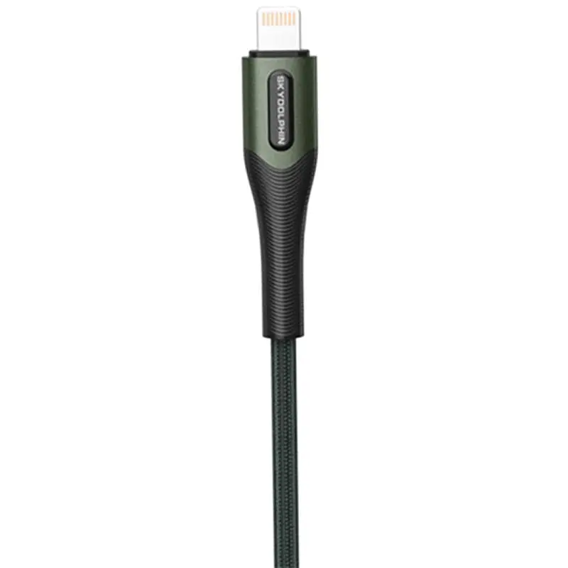 Кабель SkyDolphin S01L USB - Lightning (M/M), 1 м, Dark Green (USB-000580)