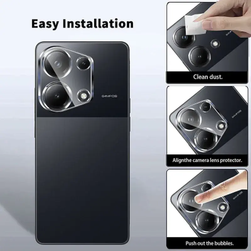 Скло захисне Dengos Xiaomi Redmi Note 13 4G + camera module glass (DG-TGSCP-01) - фото 3