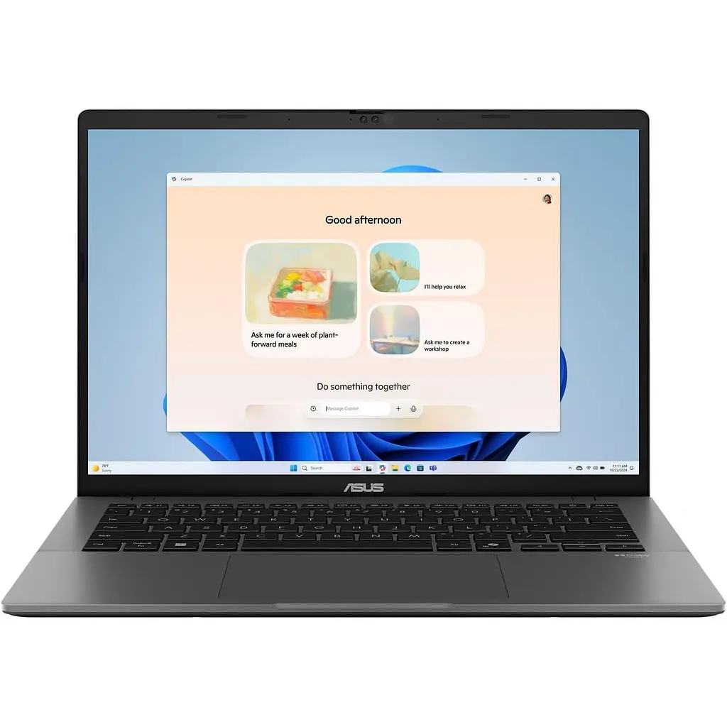 Ноутбук ASUS Vivobook S14 S3407VA-LY099 (14 FMI, Intel Core 7 240H, 16 GB, 1 TB, Intel UHD, DOS) Matte Gray (90NB1682-M008L0)