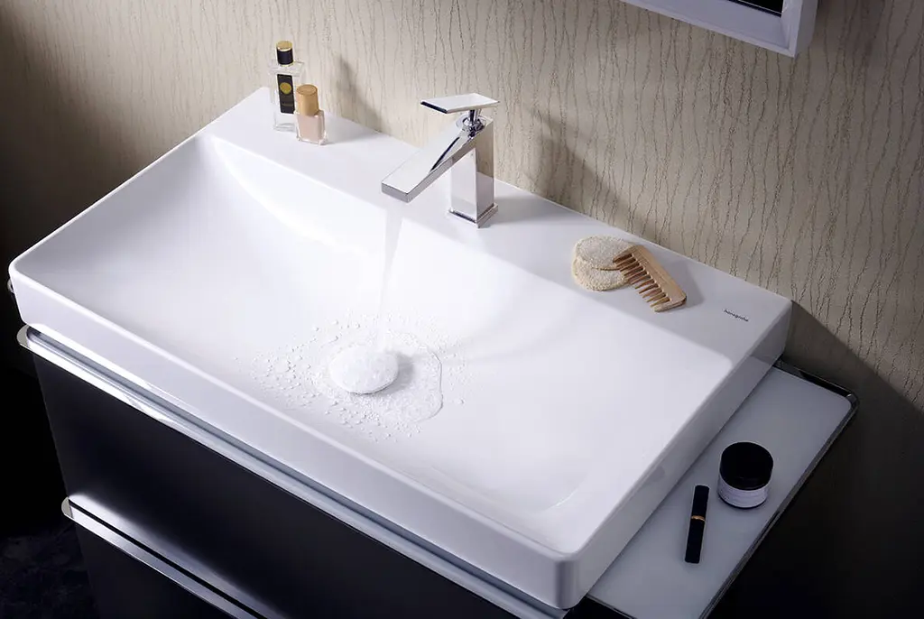 Змішувач для умивальника Hansgrohe Tecturis E CoolStart EcoSmart+ без донного клапанаа chrome 73012000 - фото 3
