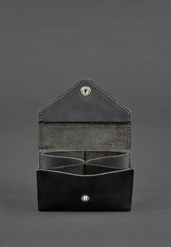 Шкіряний жіночої кард-кейс 3.0 чорний з мандалою - фото 4