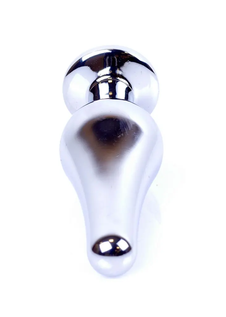 Анальна пробка із кристалом B-Series Jewellery Silver Butt Plug Pink, 9,3х3 см, сріблястий - фото 6