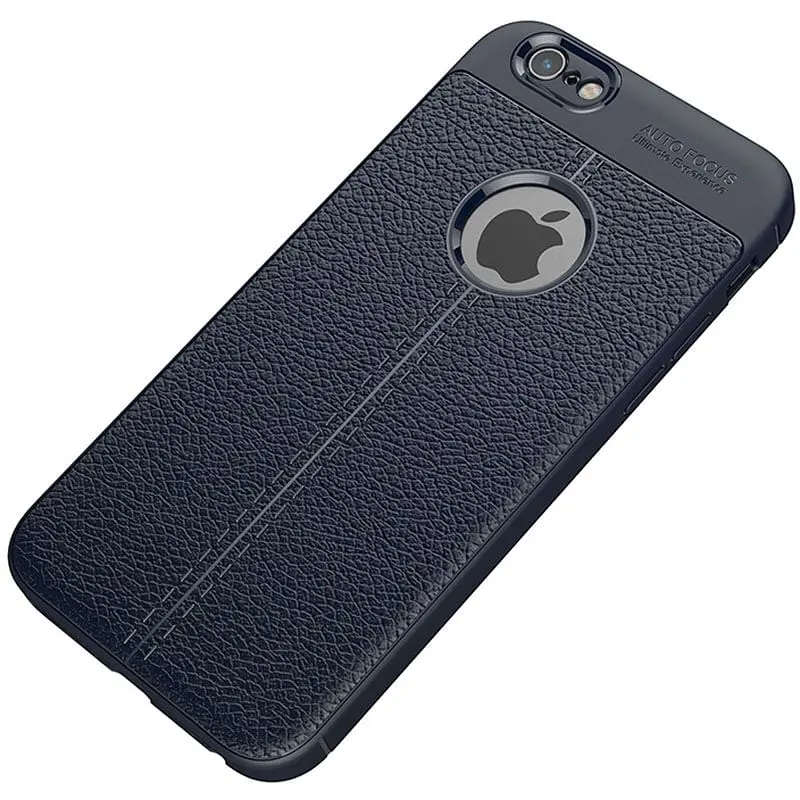 Чохол-накладка iPaky TPU Litchi Stria Series Case Apple iPhone 6 Plus/6s Plus Blue - фото 2