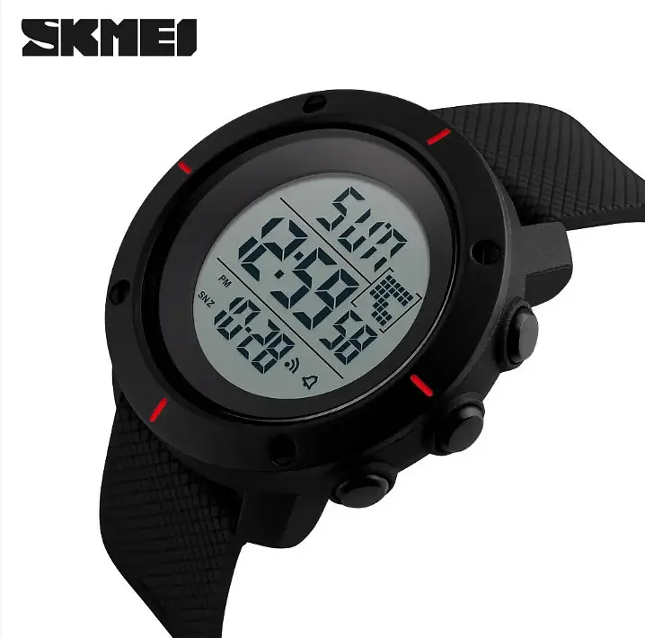 Мужские спортивные часы Skmei 1213 dekker чорные с красным - фото 4