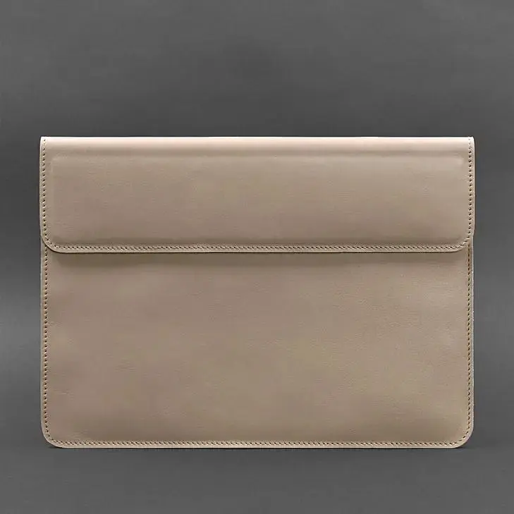 Шкіряний чохол-конверт BlankNote на магнітах для MacBook 13 Світло-бежевий - фото 4
