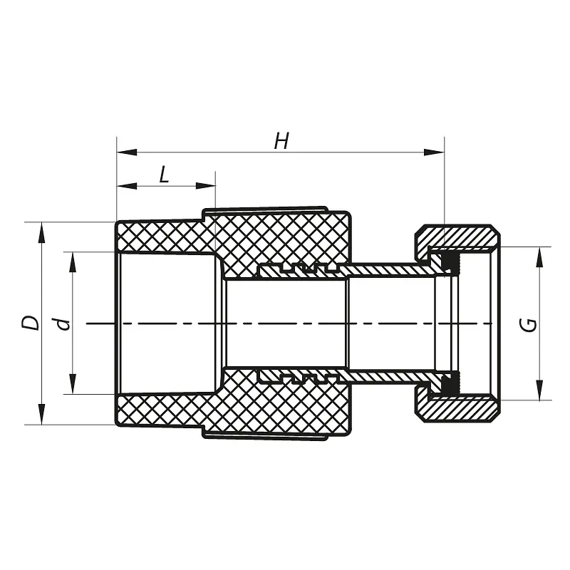 Муфта з накидною гайкою Koer 25x3 /4F PPR K0142.Pro KP0179 - фото 2