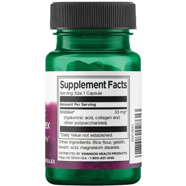 Комплекс гіалуронової кислоти Swanson Hyaloronic acid complex 33 мг 60 капсул (100-40-3045138-20) - фото 2