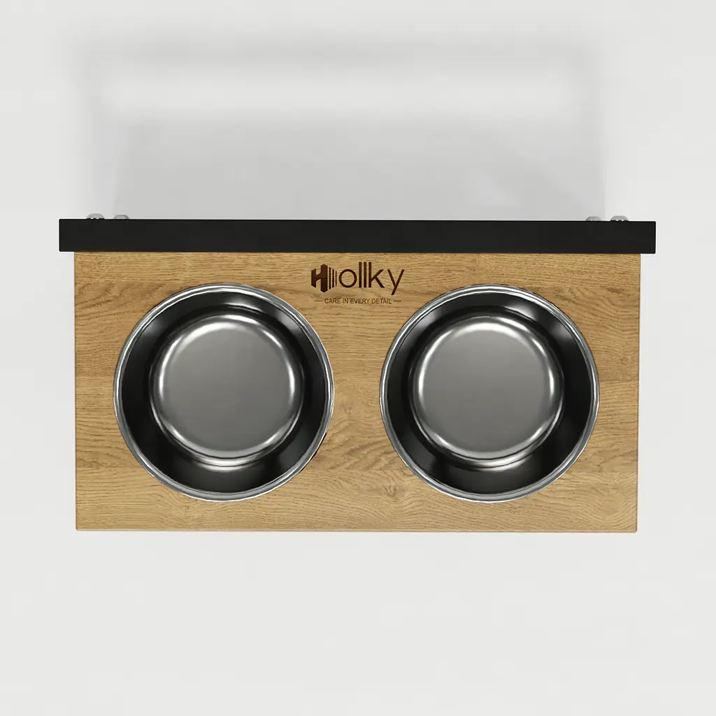 Hollky Flex S — миски на регульованій підставці для маленьких собак (2 × 0.450 л) - фото 4