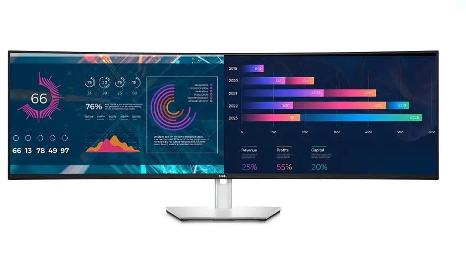 Монітор Dell 49" U4924DW IPS Black Curved (210-BGTX) - фото 6