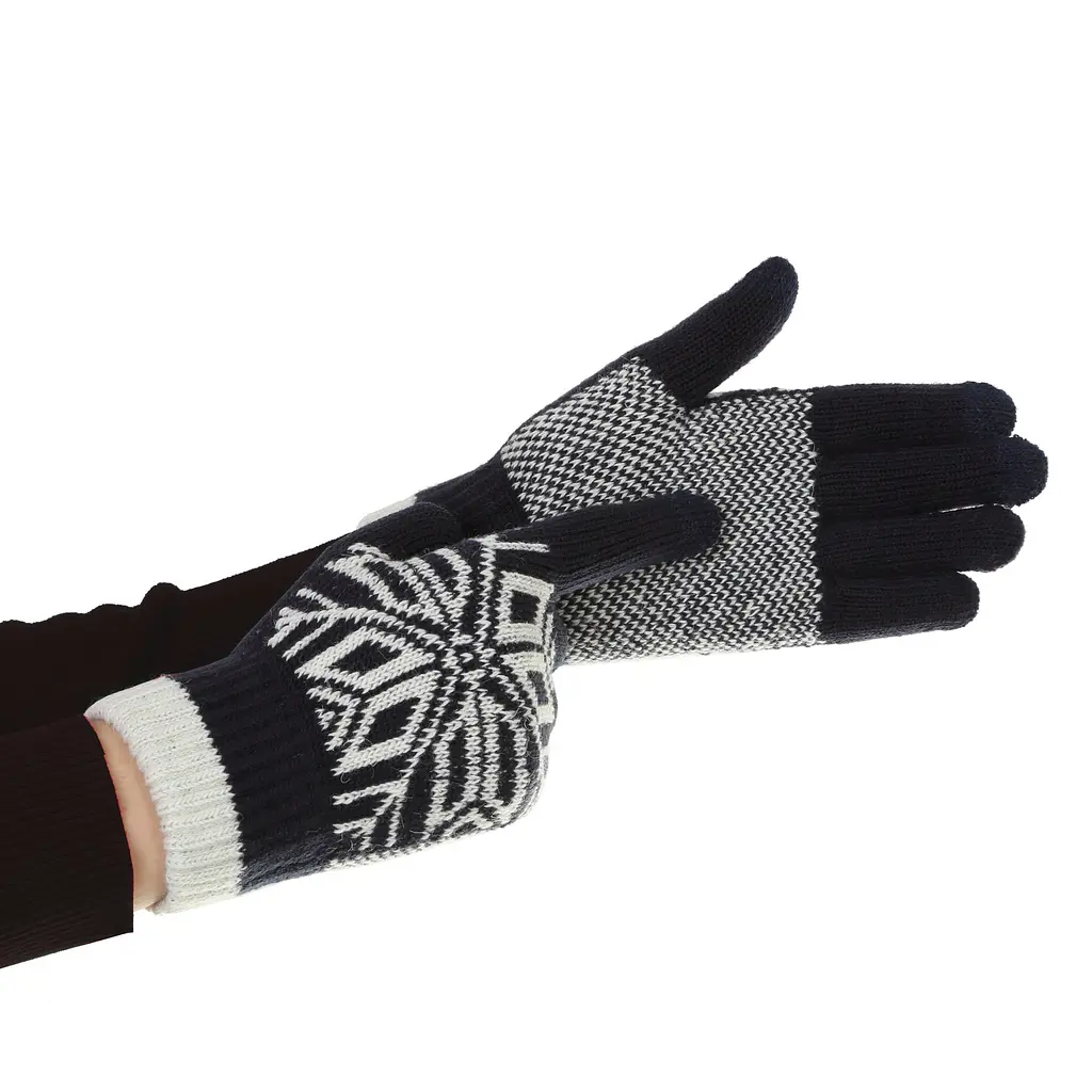 Рукавички ArmorStandart Touch Gloves Snowflake с орнаментом Blue (ARM59994) - фото 2