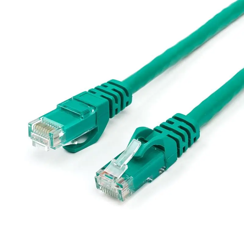 Патч-корд UTP Atcom RJ45, Cat.6, мідь, 0.5 м, зелений (9501) - фото 2