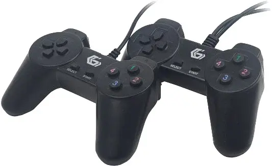 Геймпад Gembird JPD-UB2-01, чорний, USB, комплект з двох геймпадів, для PC, 10 кнопок