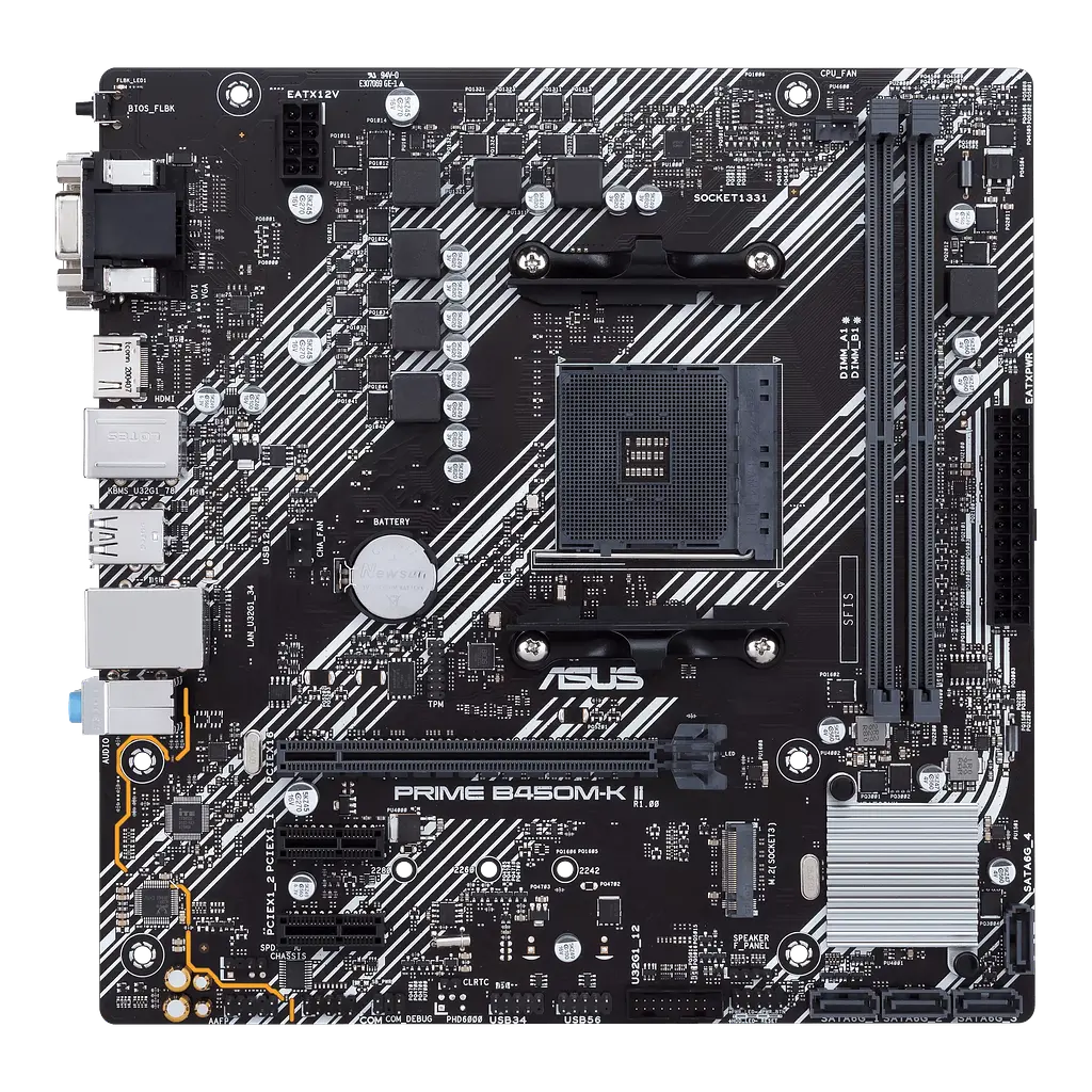 Материнська плата Asus B450M-K II Prime Socket AM4 (PRIME B450M-K II) - фото 5