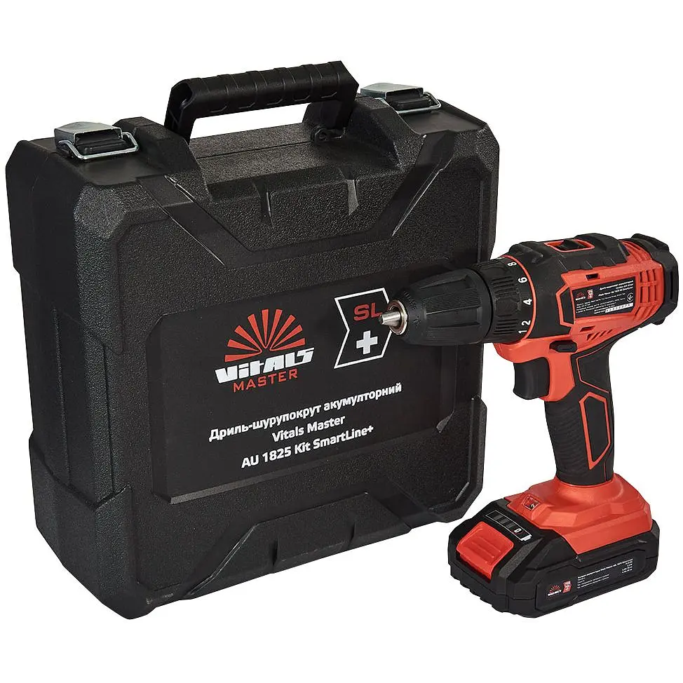 Дриль-шурупокрут Vitals Master AU 1825 Kit SmartLine+ (3) акумуляторний (184442) - фото 7