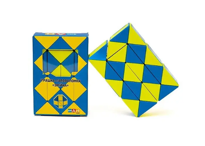 Змейка Рубика сине-жёлтая (Smart Cube Twisty Puzzle Snake) (SCU024) - фото 2