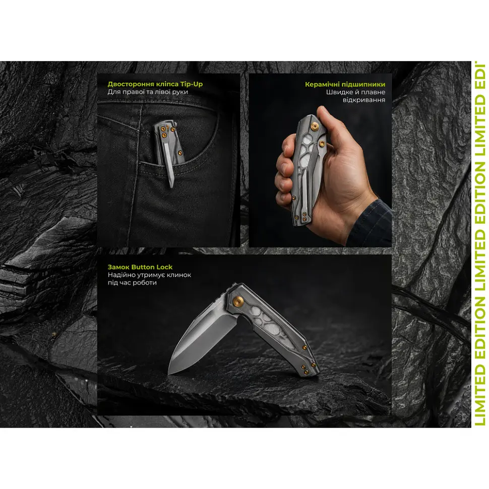 Ніж складаний туристичний Civivi Wellmax (9.1 см) 14C28N / Aluminum сірий - фото 14
