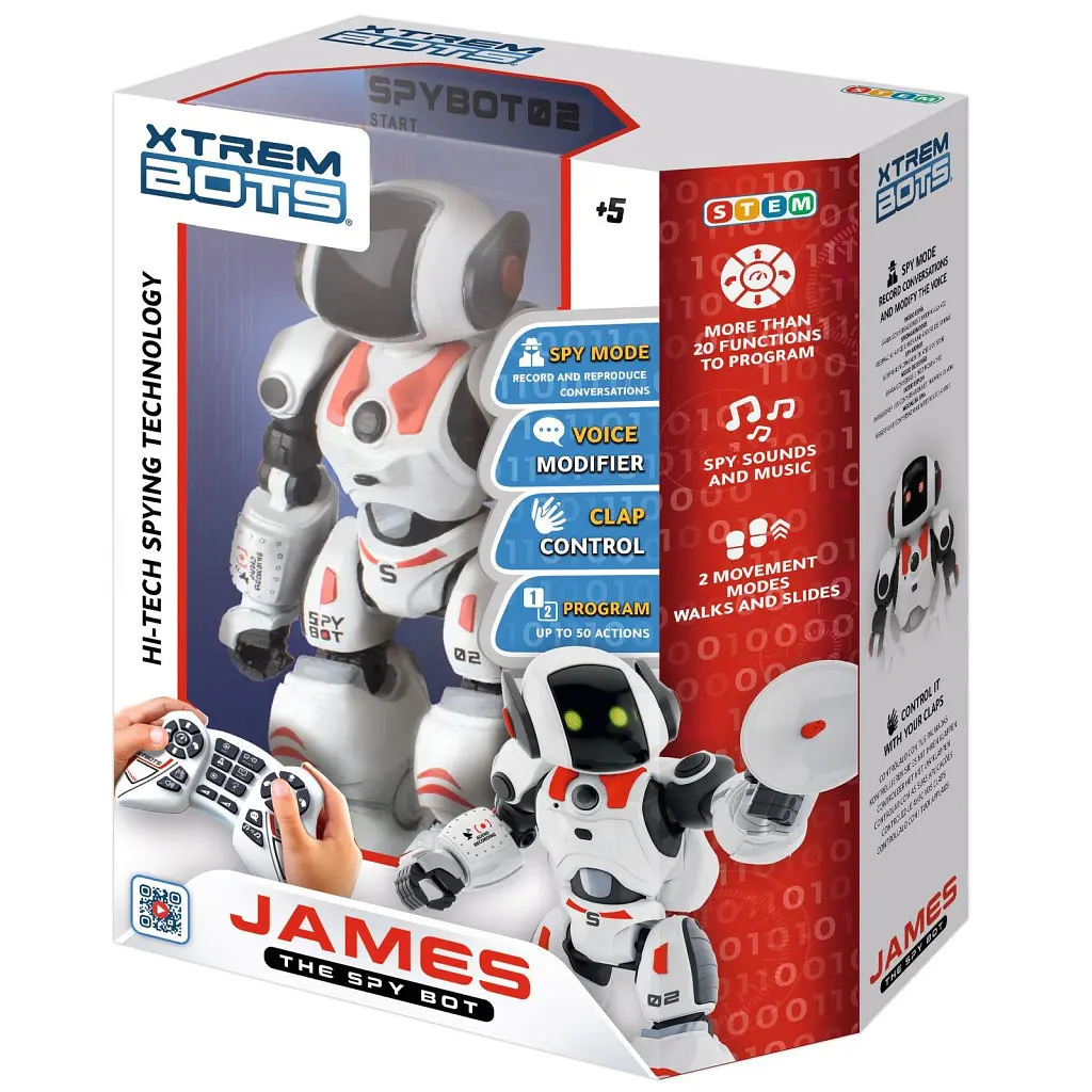 Интерактивная игрушка BlueRocket Робот-шпион Джеймс STEM (XT3803084) - фото 8