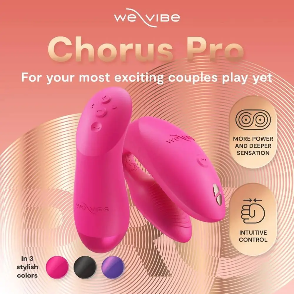 Вібратор We-Vibe Chorus Pro Electric Pink для пар зі смарт-управлінням - фото 7