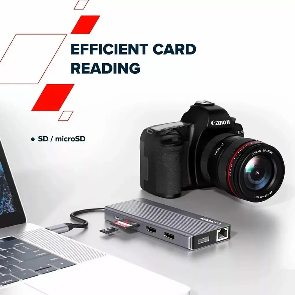USB-Хаб Canyon 13-в-1 4K USB-C DS-16 (CNS-TDS16) - фото 12