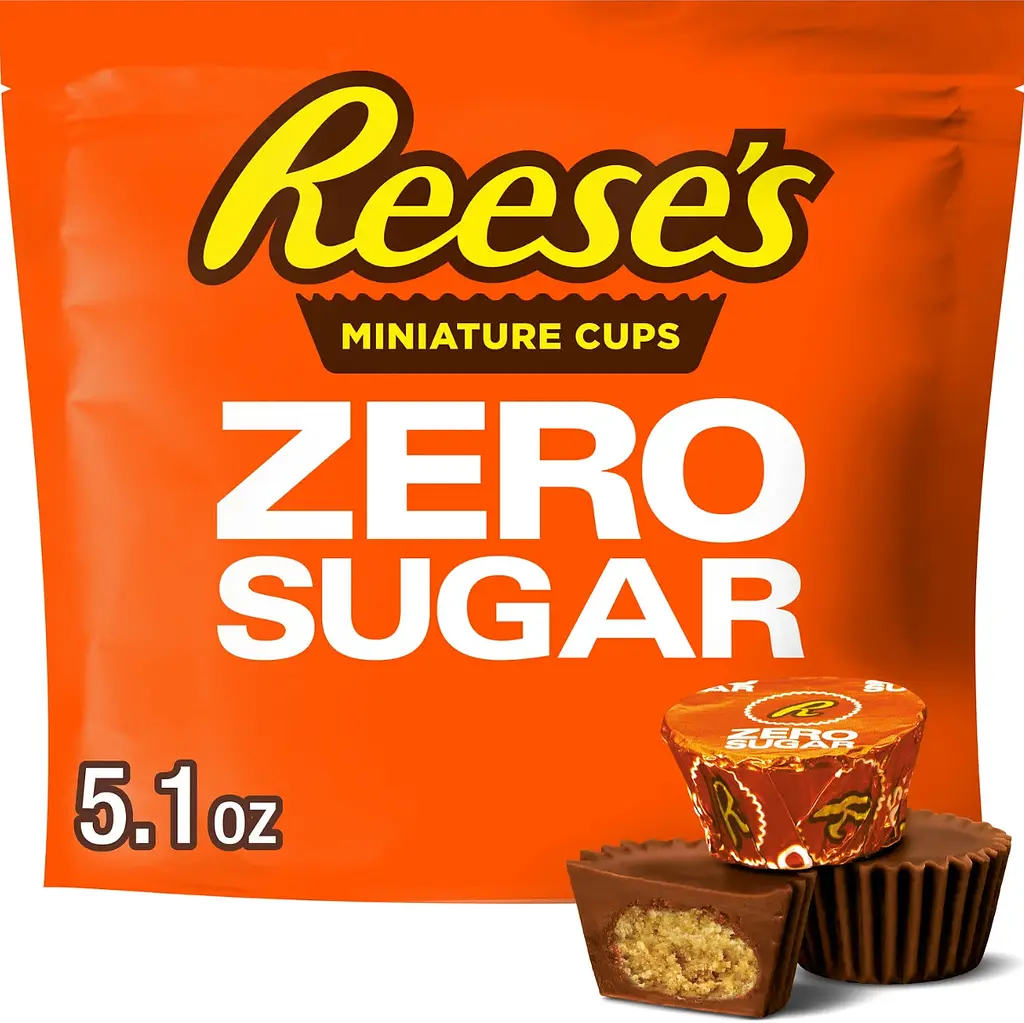 Цукерки Reese's Zero Sugar Miniatures Chocolate Peanut Butter Cups Candy 144г - фото 3