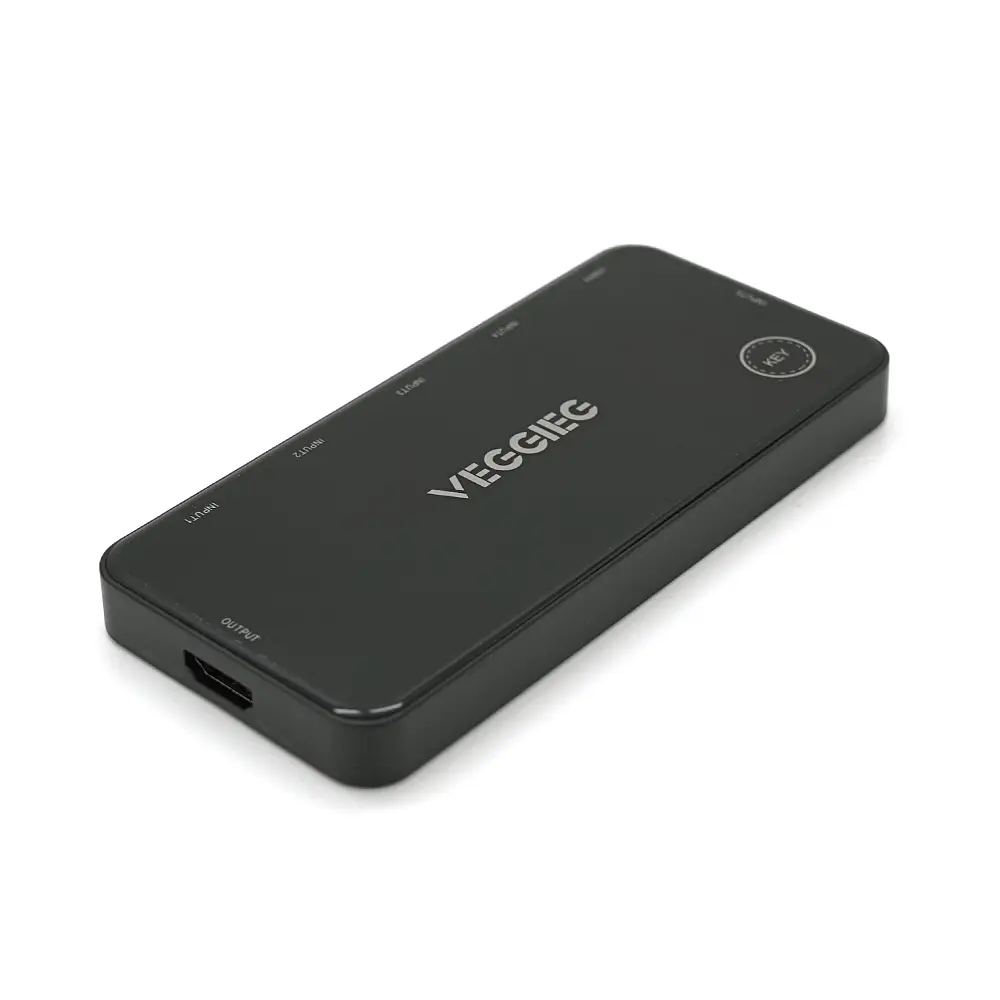 HDMI свеч Veggieg V-HD05 4kx2k, 5x1 портов, с USB-кабелем и пультом дистанционного управления, Black, Blister - фото 3