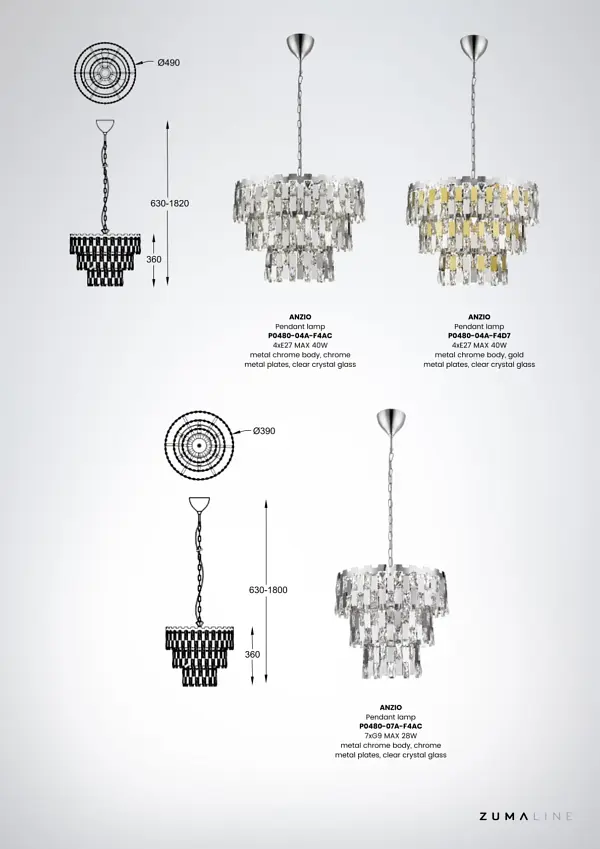Люстра Zuma Line P0480-04A-F4AC ANZIO - фото 4