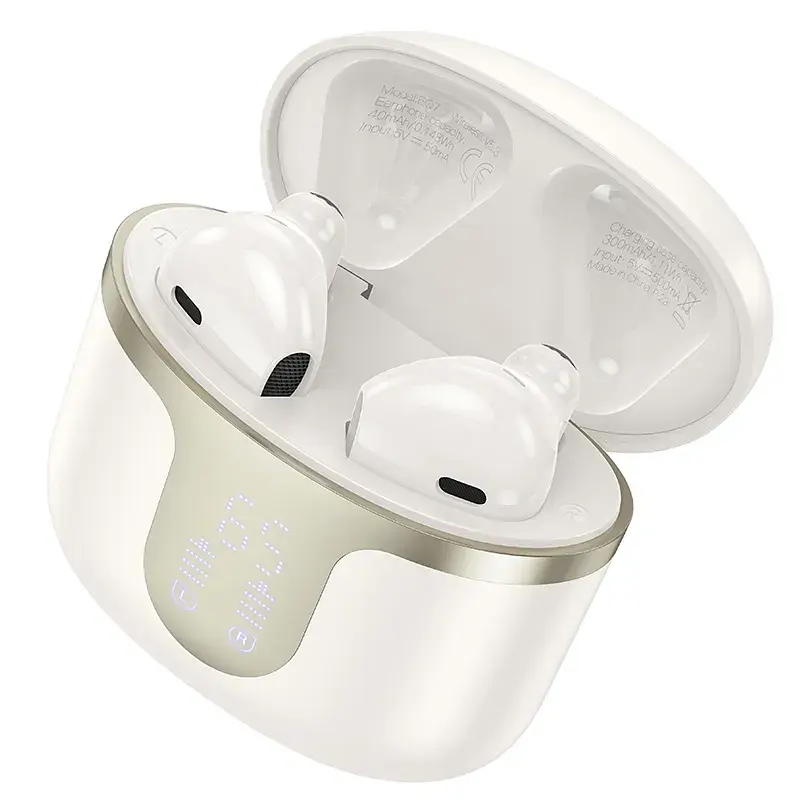 Навушники бездротові Hoco EQ7 Snowflake true wireless BT headset білі - фото 2